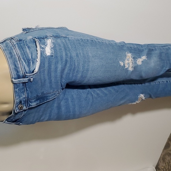 Abercrombie & Fitch Distressed Super Skinny Ankle Mid Rise Jeans Size 16/33 - Picture 3 of 13